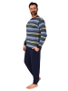NORMANN langarm Schlafanzug Bündchen Pyjama Streifen - 81246 in gelb