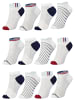 LOREZA 12 Paar Kurzsocken - Basics - Mehrfarbig