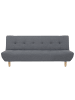 Beliani 3-Sitzer Sofa ALSTEN in Grau/Braun - (W) 182 x (H) 41 x (L) 83 cm