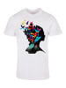 F4NT4STIC T-Shirt Schmetterling Silhouette TEE UNISEX in weiß