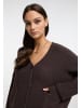 RISA Damen Strickjacke Mit Knöpfen in Braun
