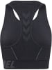 Hummel Hummel T-Shirt S/L Hmlte Multisport Damen Dehnbarem Schnelltrocknend Nahtlosen in BLACK/ASPHALT MELANGE