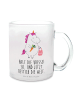 Mr. & Mrs. Panda Tee Tasse Einhorn Gemüse mit Spruch in Transparent