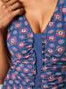 WITT WEIDEN Badeanzug in jeansblau-orange-bedruckt