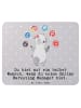 Mr. & Mrs. Panda Mauspad Online Marketing Manager Herz mit Spruch in Grau Pastell