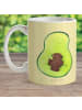 Mr. & Mrs. Panda Kindertasse Avocado Kern ohne Spruch in Gelb Pastell