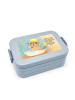 Mr. & Mrs. Panda Bento-Brotdose Waschbär Design mit Spruch in Blau Pastell