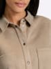 Heine Lederimitat-Bluse in beige