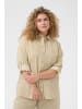 KAFFE curve Langarm - Hemd KCnana Loose fit in Chincilla / White stripe