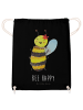Mr. & Mrs. Panda gym tasche Biene Happy mit Spruch in Schwarz