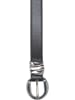 Urban Classics Urban Classics Chunky Multiple Loop Synthetic Leather Belt in black/silver