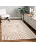 KADIMA DESIGN Teppich Kurzflor Abstrakt Wohnzimmer in Creme
