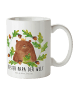 Mr. & Mrs. Panda Haferl Bär König mit Spruch in Weiß