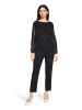 BETTY & CO Blusenshirt mit Raffung in Schwarz/Schwarz