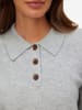 Vero Moda Strickpullover in Light Grey Melange