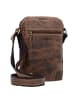 Greenburry Vintage Umhängetasche Leder 20 cm in brown