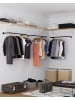 SONGMICS Wand‑Kleiderstange Dalson in Schwarz - (B)30 x (H)7 x (T)92 cm
