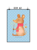 Mr. & Mrs. Panda Print Maus Weihnachten ohne Spruch in Blau Pastell