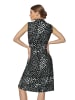 MADELEINE Ärmelloses Sommerkleid mit V-Ausschnitt in schwarz / multicolor