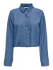 ONLY Langarmbluse Hemdbluse in Medium Blue Denim