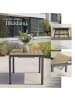 tectake Outdoor-Esstisch aus Aluminium für 4-6 Personen, 80–120 x 80 x 74 cm