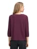 BETTY & CO Strukturshirt mit Rundhalsausschnitt in Dark Aubergine