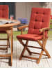 Beliani 2er-Set Gartenstuhl MAUI PREMIUM in Heller Holzfarbton/Rot