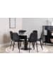 ebuy24 Essgruppe Estelle 77 (7-teilig) Schwarz 106 x 106 cm