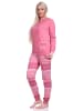 NORMANN Pyjama Bündchen und gestreifter Hose - 75673 in altrose