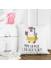 Mr. & Mrs. Panda Kuschel Kissen Pinguin Kokosnuss mit Spruch in Weiß