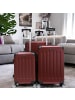 Cheffinger Reisekoffer Koffer 3 tlg Hartschale Trolley Set in Rot