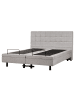 Beliani 5-tlg Doppelbett DUKE in Grau/Schwarz