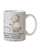 Mr. & Mrs. Panda Tasse Tierarzt Helden mit Spruch in Grau Pastell