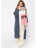 SASSYCLASSY Lang Cardigan mit Taschen in Jeansblau