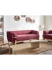 Beliani 3-Sitzer Sofa ALNOR in Rot/Braun - (W) 205 x (H) 67 x (L) 85 cm