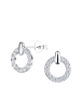 Alexander York Ohrringe, Ohrstecker CIRCLE ZIRKONIA in 925 Sterling Silber, 2-tlg. in silver