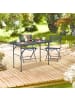 relaxdays Gartentisch in Grau - (B)121,5 x (H)74 x (T)61 cm