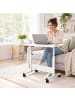 relaxdays Laptoptisch in Weiß - (B)60 x (H)67-90 x (T)40 cm