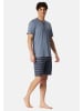 Schiesser Schlafanzug Casual Nightwear in Blaugrau