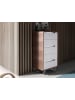 Angel Cerdá Chiffonier 7111 in Walnuss / Weiß / Stahl – (B)60 x (H)108 x (T)39 cm