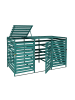 MCW XL 3er-/6er-Mülltonnenverkleidung H62, erweiterbar, Dunkelgrün