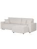Beliani Ecksofa ABACKA in Weiß/Schwarz - (W) 247 x (H) 90 x (L) 147 cm