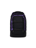 Satch Schulrucksack-Set PACK "Purple Phantom" 3-teilig in Schwarz
