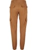 Urban Classics Urban Classics Damen Ladies High Waist Cargo Jogging Pants in toffee