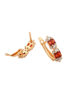 gaya Women Earrings in Rose Gold Red