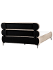 Beliani Doppelbett LESSAY in Beige/Schwarz - (W) 175 x (H) 103 x (L) 213 cm
