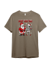 PAULGOS Herren T-Shirt, Totenkopf Weihnachten in Sand
