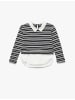 KOTON SWEATSHIRTS in Marineblau Gestreift