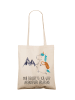 Mr. & Mrs. Panda Tote Bag Einhorn Bergsteiger mit Spruch in Creme