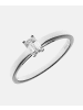 Diamant L'éternel Ring aus 750 Weißgold mit 0.25 Karat Diamant mit Smaragd